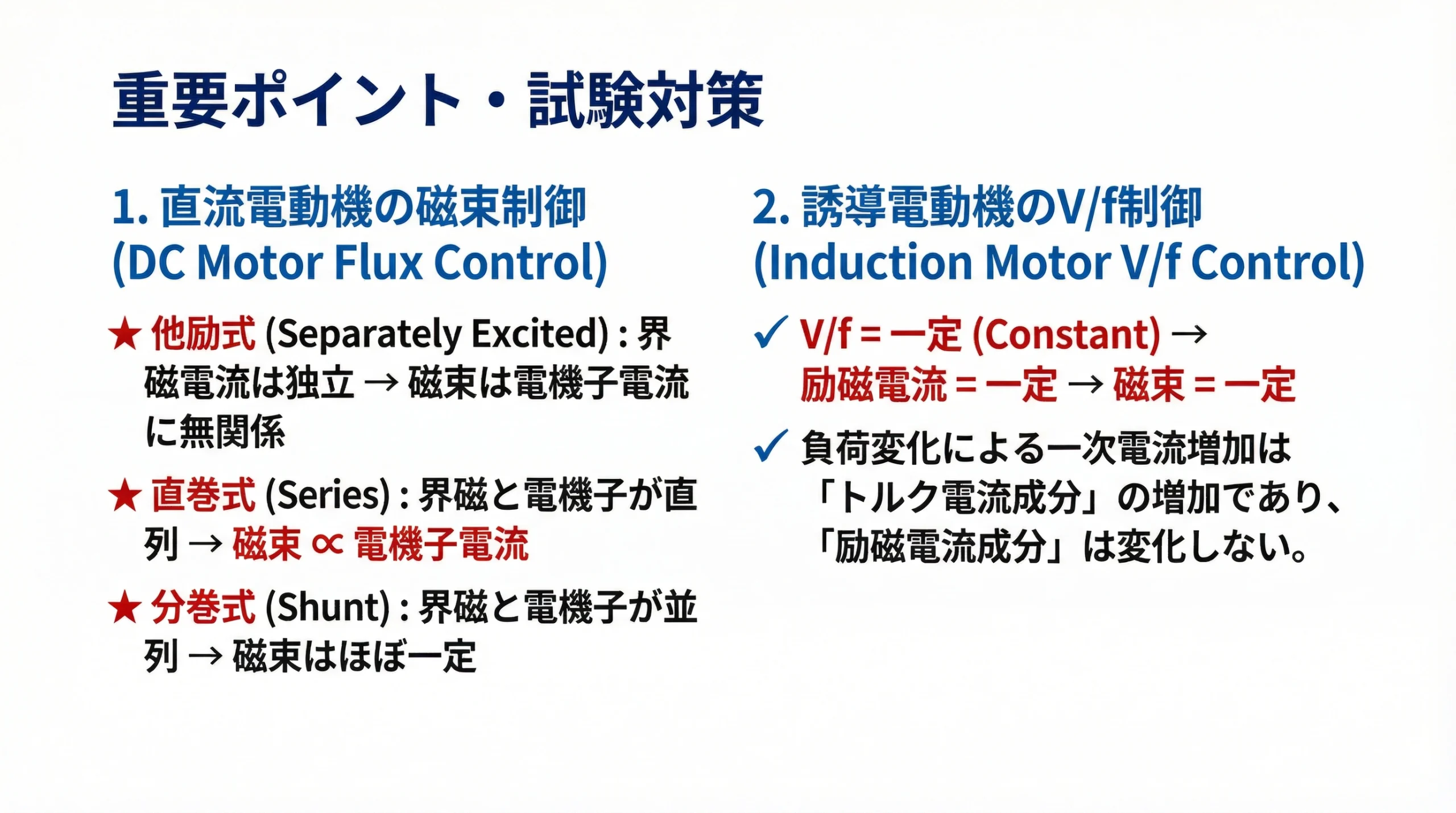 重要ポイントと試験対策