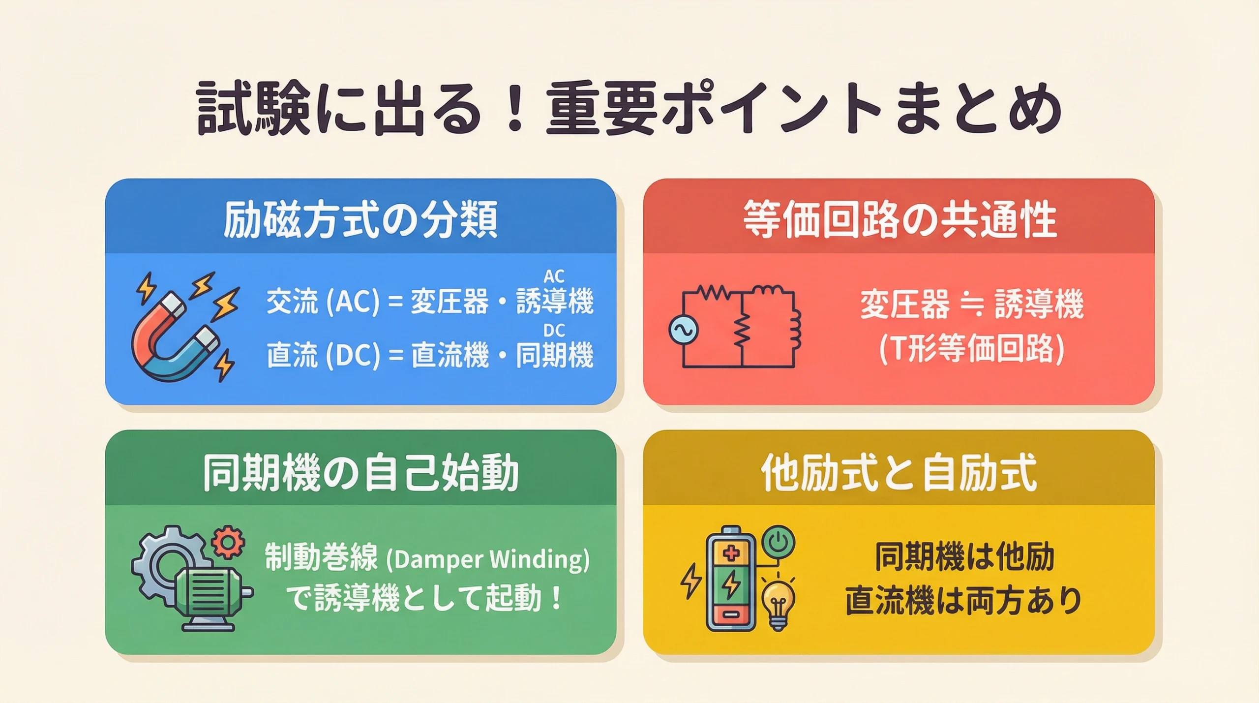 電験3種 機械 試験対策 重要ポイントまとめ