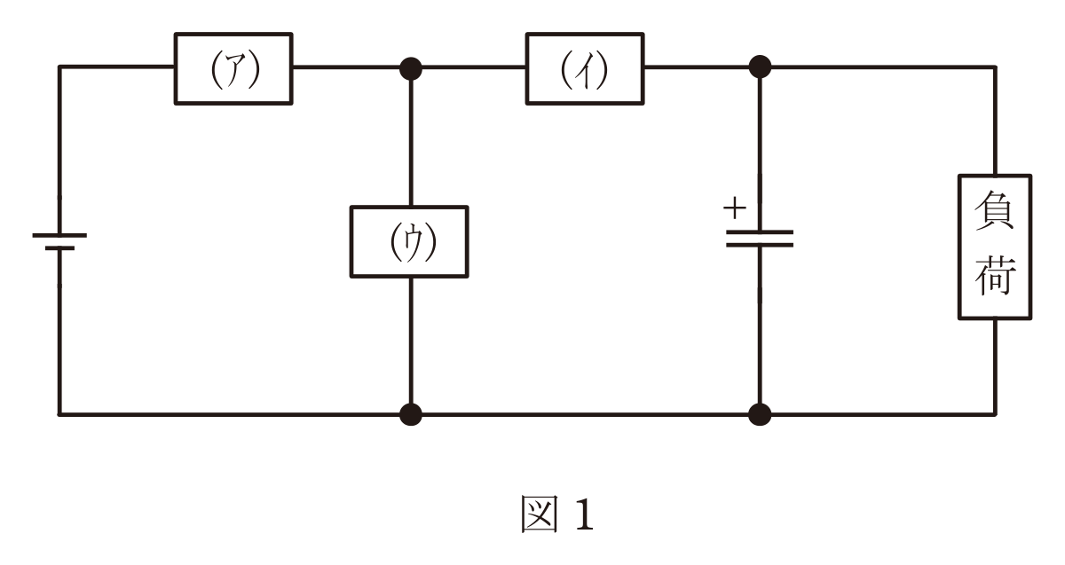 図1 直流チョッパの基本構成図と図2 デバイス記号A・B・C