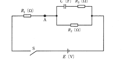 図　E・S・R₁と（C+R₃）∥R₂の回路（問題図）