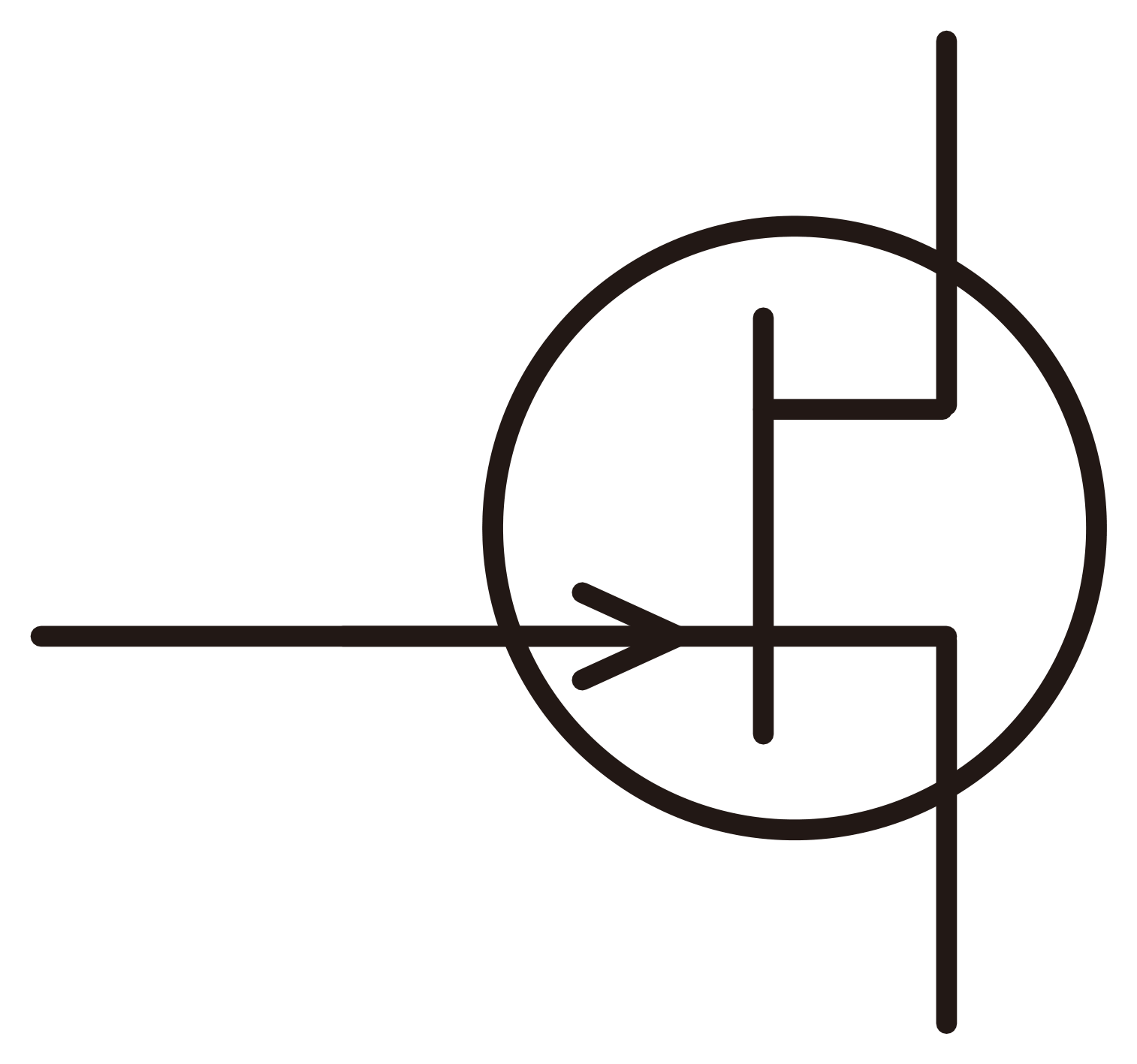 図　接合形nチャネルFETの図記号（問題図）