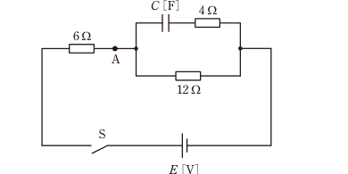 図　E・S・6Ωと（C+4Ω）∥12Ωの回路（問題図）