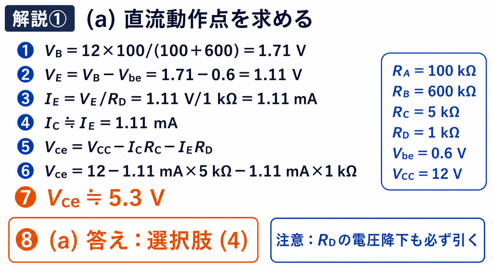GPT Image 2で作成した電流帰還バイアス回路のVce導出図