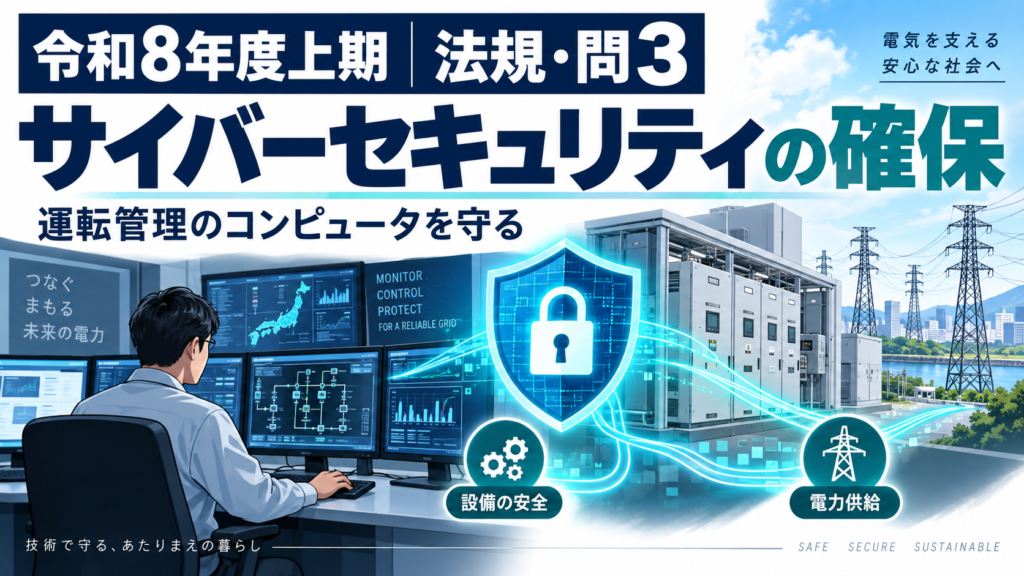 令和8年度上期 法規 問3：運転管理用コンピュータのサイバーセキュリティ