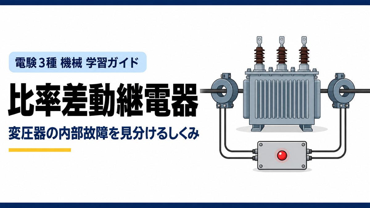 比率差動継電器｜変圧器の内部故障を見分けるしくみ（電験3種 機械 学習ガイド）